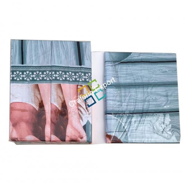 Couple printed double bedsheet with matching pillow cover (set of 2) - Image 5