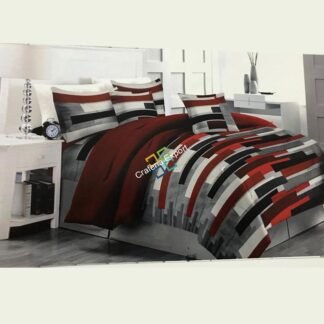 colorful stripes of horizontal print made Double bedsheets (Two Pillow covers)