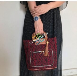 Lucknowi printed chickan sling/handbag/purse for outing
