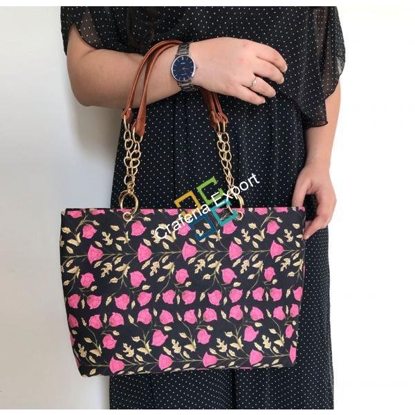 Floral jaipuri printed women's handbag for outing