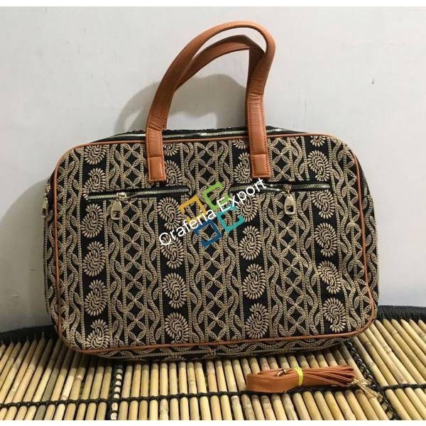 Traditional Chikankari Designed Handbag/Laptop Bag - Image 3