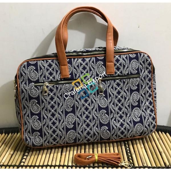 Traditional Chikankari Designed Handbag/Laptop Bag - Image 4