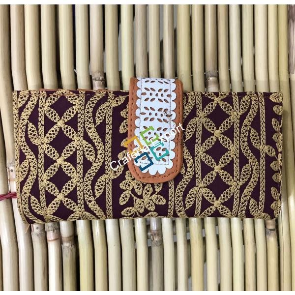 Chikankari Embroided Clutch/Wallet For Women & Girls - Image 4
