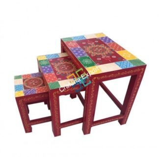 Rajasthani Decorative Table (Set of 3)