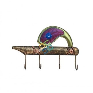 Mor-pankh Key Holder/Key Mount with flute wall decor