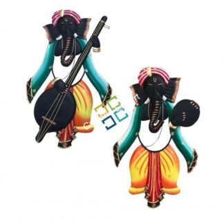Handicrafted lord ganesha home decor showpiece / wall decoration frame ( set of 2 pcs )