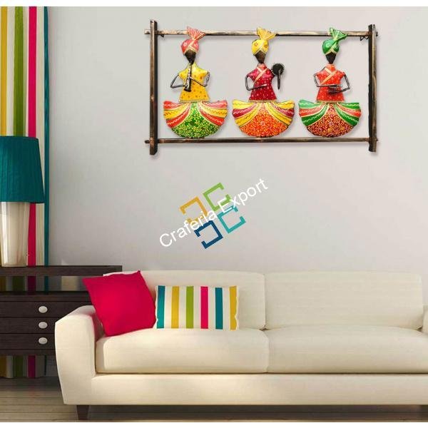 Unique handicraft metal sardar musician men wall frame for living room, office decor,