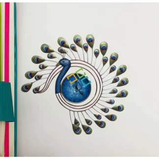Beautiful Peacock shaped wall clock for gifts purpose/ home decor