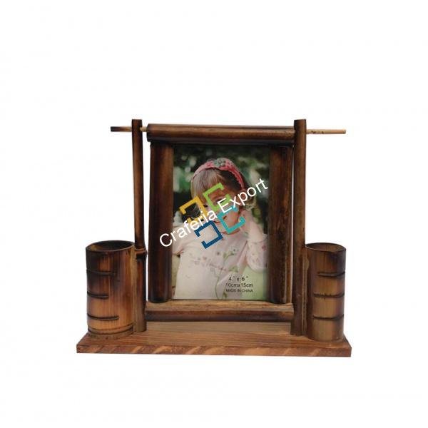 Wooden Pen holder / desk orangier with attach photo frame - Image 4