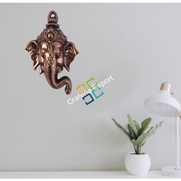 Ethnic Wall hanging metal Ganesha idol showpiece/ gift items - Image 2