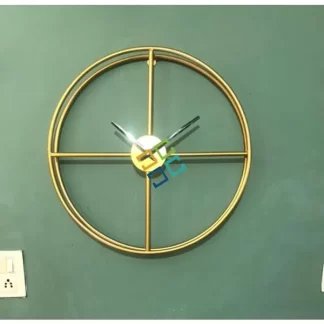 Antique 3D Round shaped Metal Wall Clock Decorative