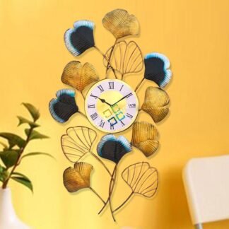 Creative leaf wall hanging clock/handicraft for home decor/office
