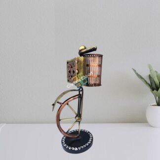 Wrought Iron Pen Holder / Desk Orangier With Attach Card Holder