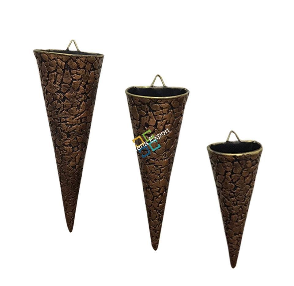 Flower Pot Wall Hanging Showpiece/Home Decor (Set of 3) - Image 3