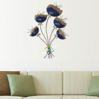 metal flower wall art hanging / wall decor for home decoration