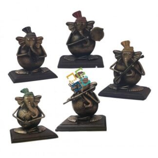 Brass Musical Instruments stylish Brass Ganesh (set of five) Indian handicrafts / showpiece
