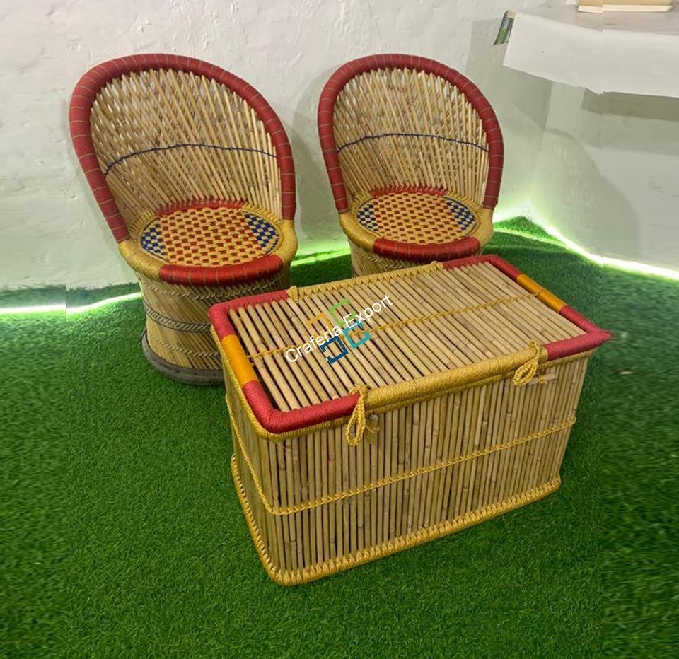 Trending Handmade Bamboo Basket Organizer For Home Kitchen Laundry | Picnic Camping Basket - Large Size - Image 3