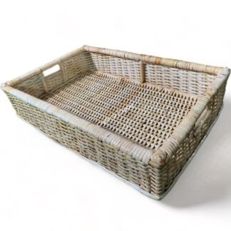 Rattan Cane Storage Basket / Wicker Organizer Basket /Gift Hamper Basket