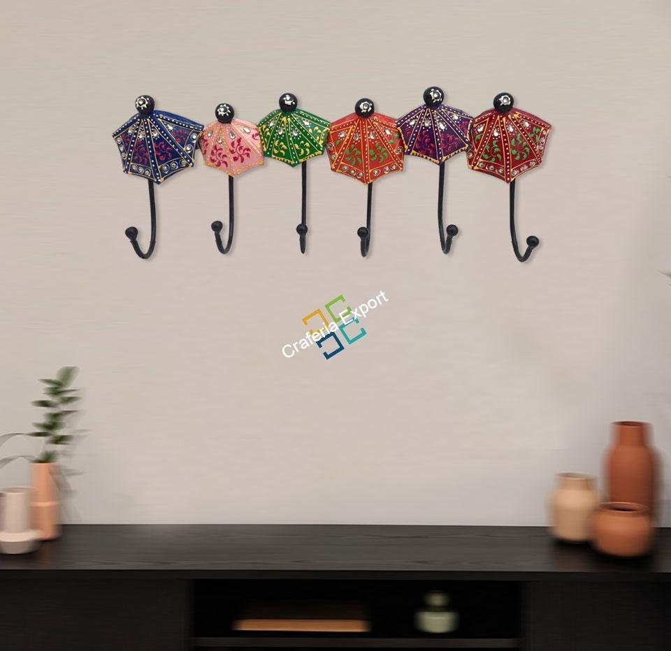Beautiful Colourful Key Holder/Wall Mount with Umbrella Shaped - Image 2