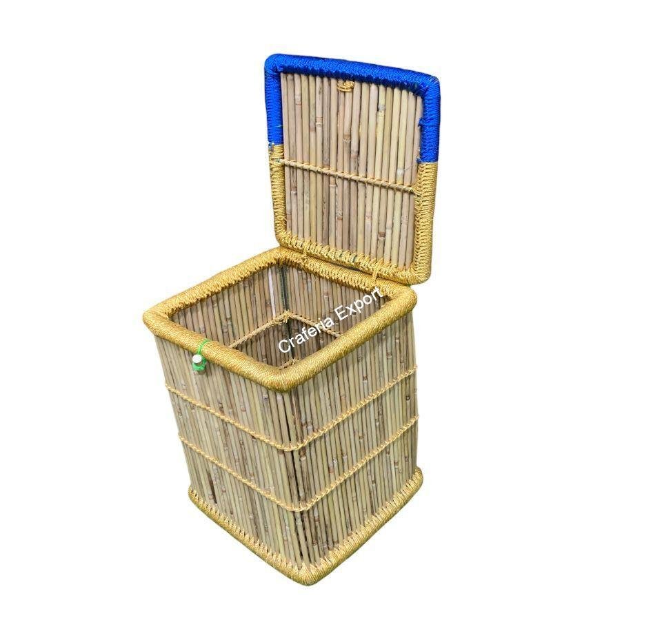 Eco-friendly Bamboo Laundry Basket Wicker Handmade utility Basket - Image 10