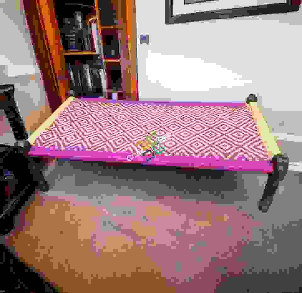 Sheesham Rope Charpai /Wooden khaat | Khatiya(cot) with Removable legs for garden, living room, farm house- 6x3foot