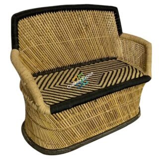 Bamboo 3 Seater Handicraft Chair for Home, Living Room, Indoor Outdoor Wooden Furniture Ascents | Mudha