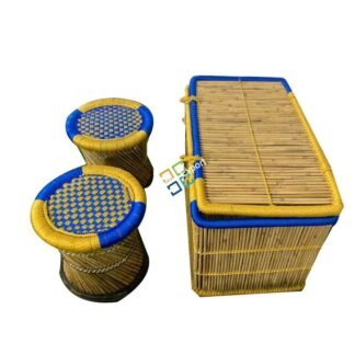 Trendy Bamboo Mudha for Indoor/Outdoor Living Area (Set of 3)