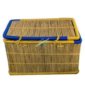 Eco-Friendly Bamboo crafted Rectangular XL Basket, Storage Box, Bin with Lids