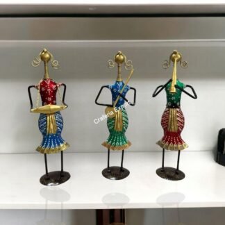 Tribal Lady Musicians Showpieces Set of 3 for Home Decoration, Office, Table Decor