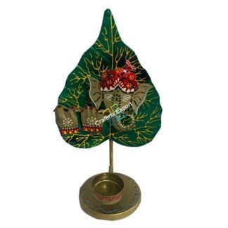 Patha/leaf Ganesh Tealight candle holder with showpiece