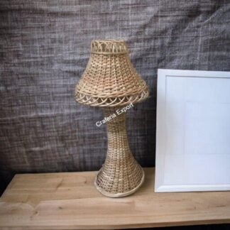 Rattan cane Table Lamp shade for living room, office, cafe, study table, restaurants & bar