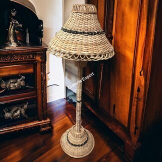 Rattan Standing lamp shade for indoor outdoor | Handcrafted Lampshade for living room , bar cafe restaurants