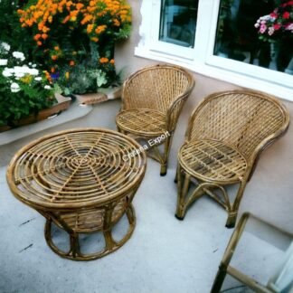 Wooden Bamboo Arm chairs | Cane Bait Chair set of 2 for living room/ baclony indoor and outdoor