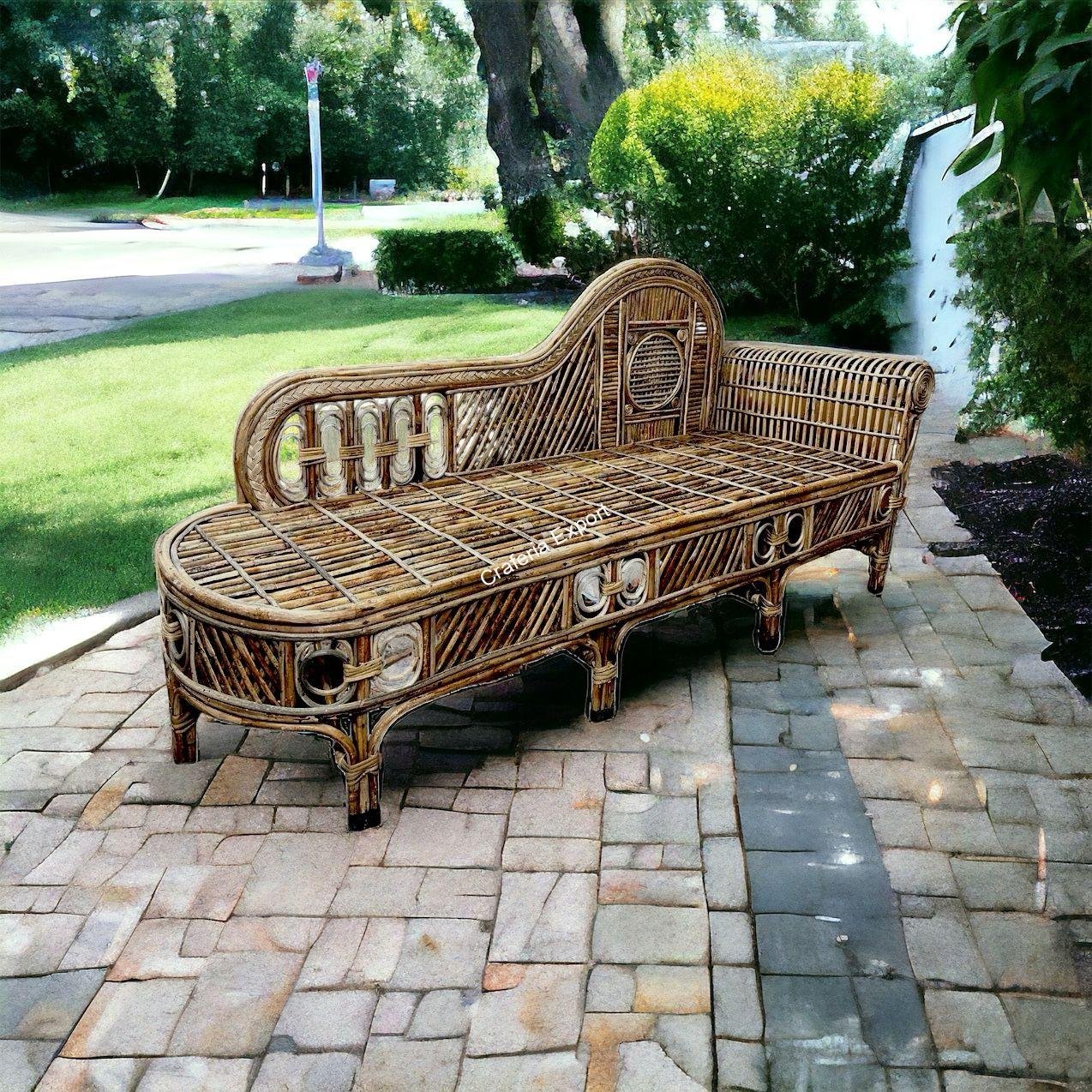 Cane Bamboo Couch Three Seater Sofa | Cane Diwan Sofa Setter for Office /Cafe/ Living room - Image 5