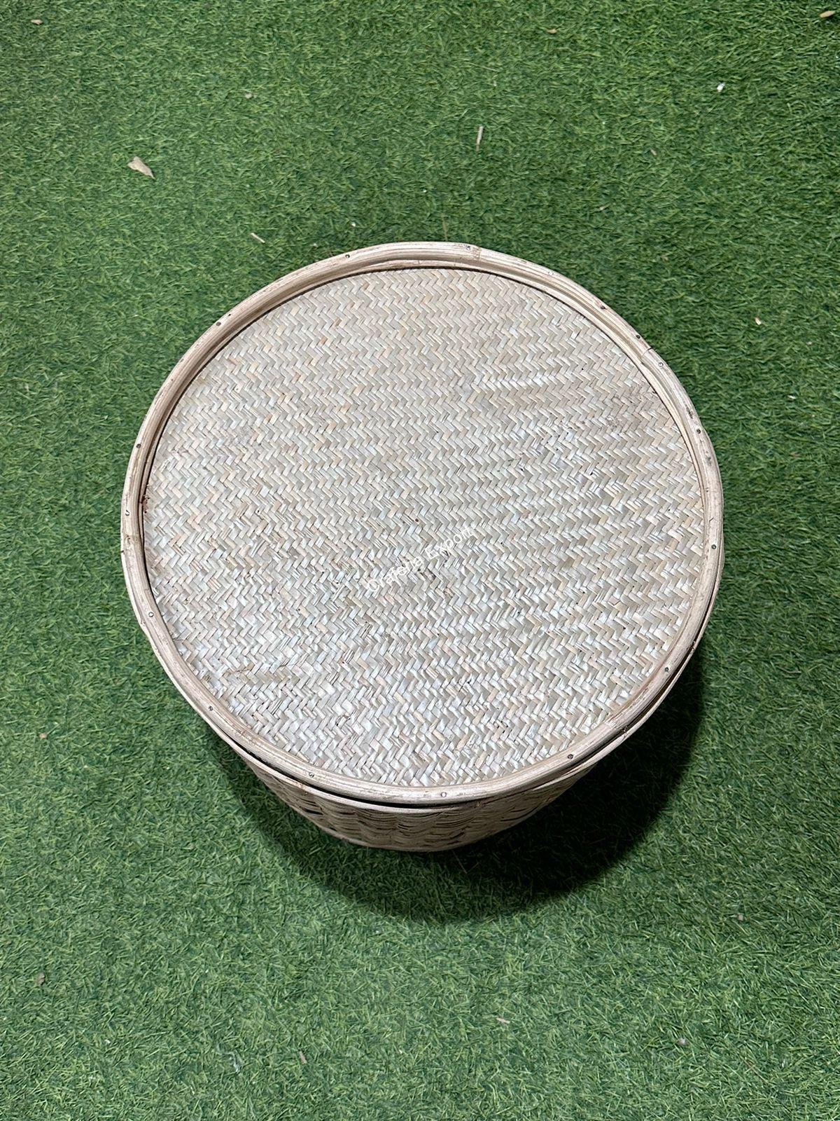 Round Rattan Cane Sitting Stool/Side Table /Ottoman Stool for balcony/ garden/home and decor - Image 4