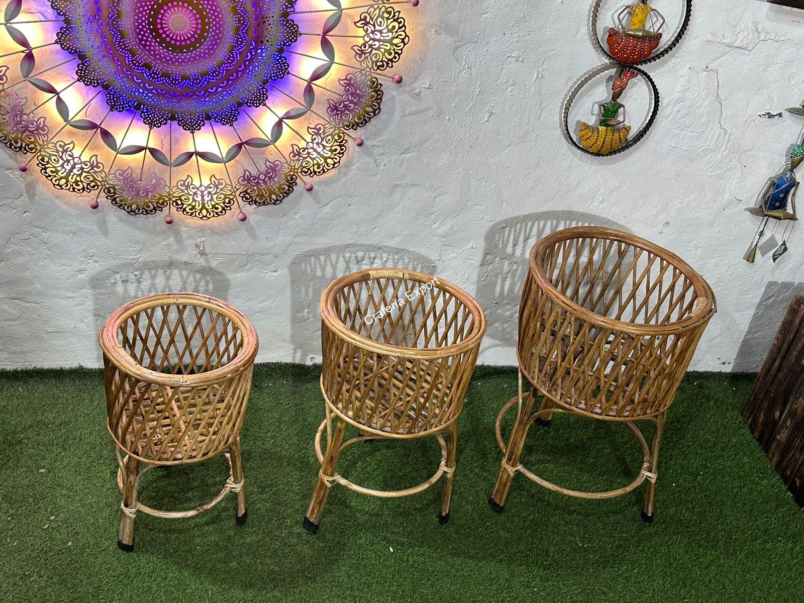 Bamboo Cane Planter Stand for Living Room, Garden, Balcony,Indoor Outdoor, - Image 4