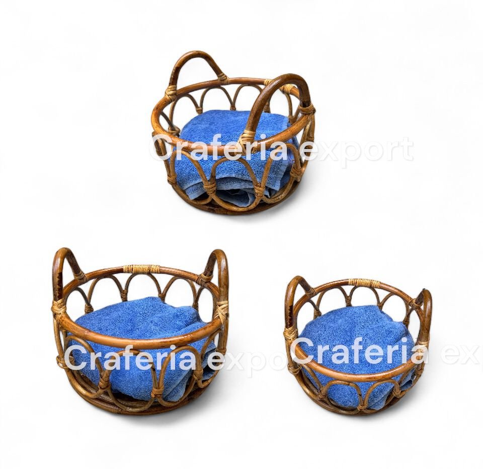 Newborn Photography Basket Cane Rattan Basket/Bed for Baby Photoshoot /Sitter Photography Props - Image 2