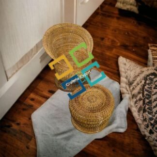 Rattan & Wicker Outdoor Cane Wood Apple Shaped Chair with table stool Living Room Balcony Cafe Garden