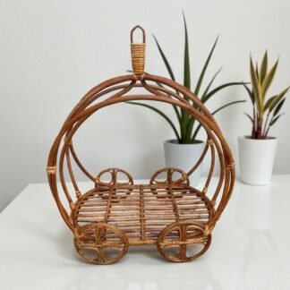 Cane Hanging Basket for Newborn Baby Shoot, Wheel Hanging Basket Toddler Shoot, or Kids Photography Props | Basket for Flower Hanging